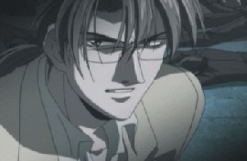 nagahide glares at shrine screencap