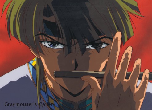 amiboshi playing flute cel