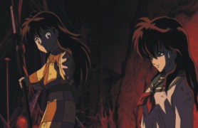 small rin protects kagome screencap