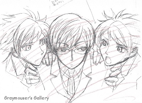 group of three sketch